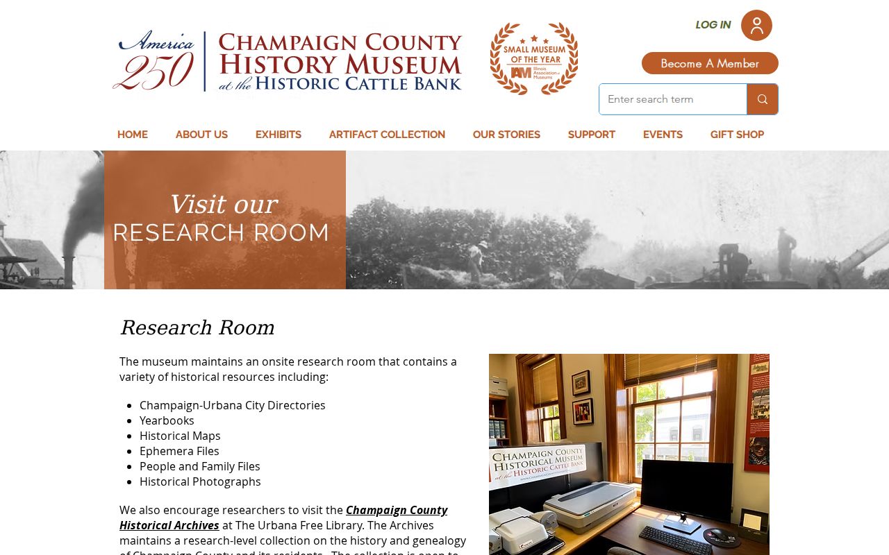 Champaign County city directory archive research room
