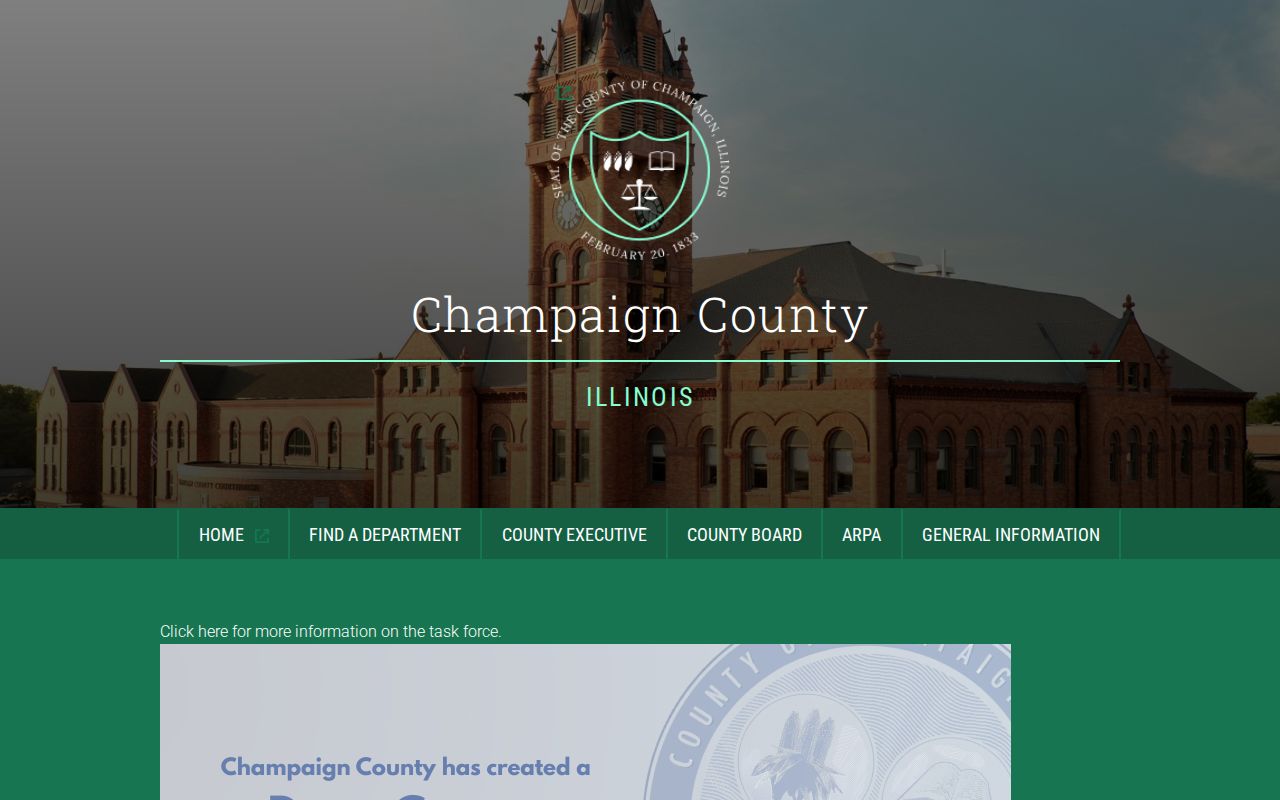 Champaign County residents directory county services overview