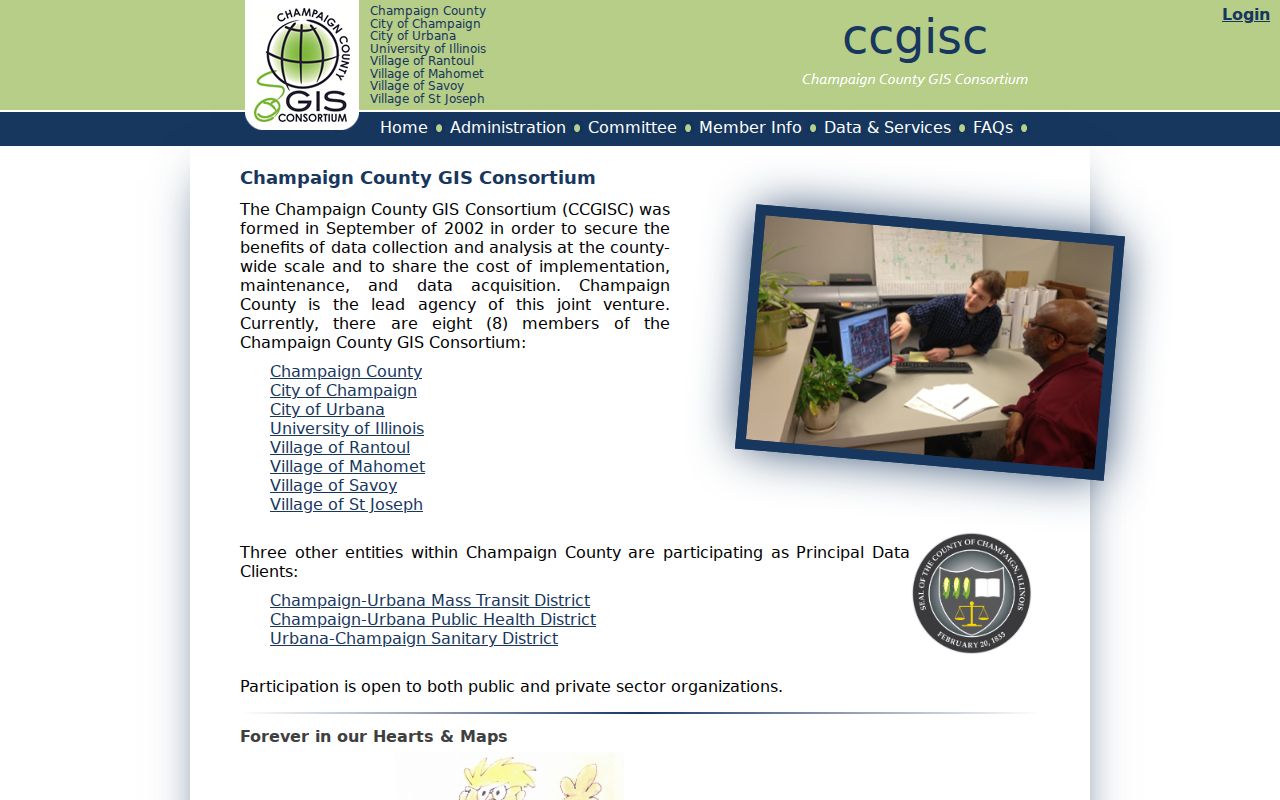 Champaign County residents directory CCGISC mapping overview