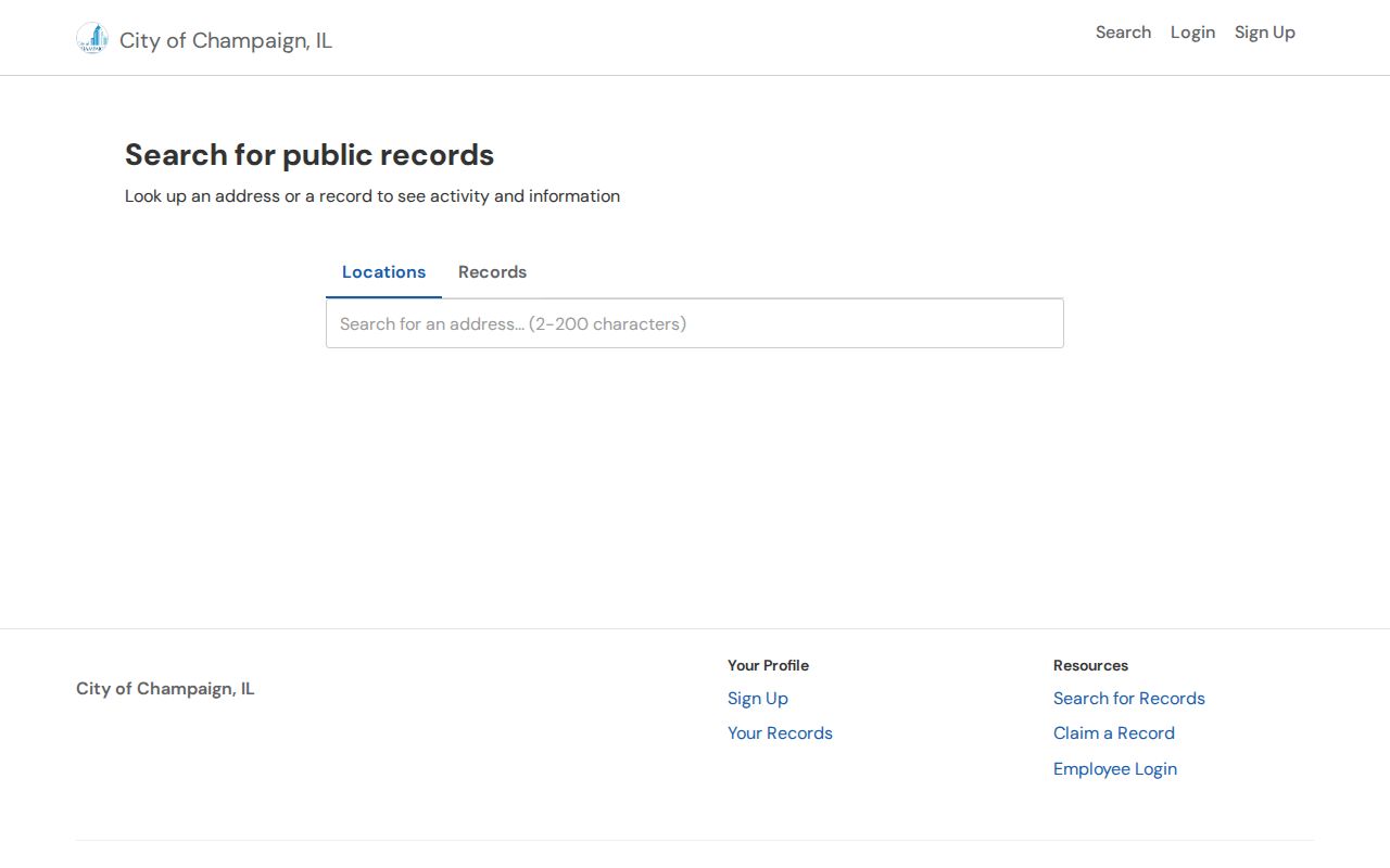 Champaign County street directory current OpenGov permits